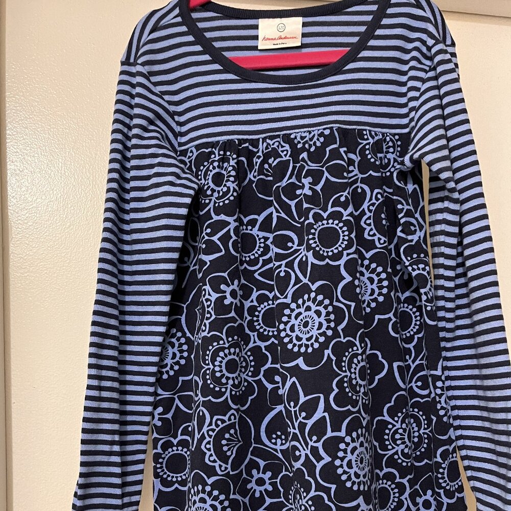 Hanna Andersson Long Sleeve Dress Sz 120, 6-7